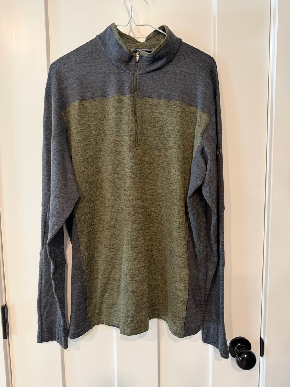 Kuhl Men's Olive Gray Quarter-Zip Pullover Size XL